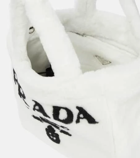 Prada Medium logo shearling tote 3