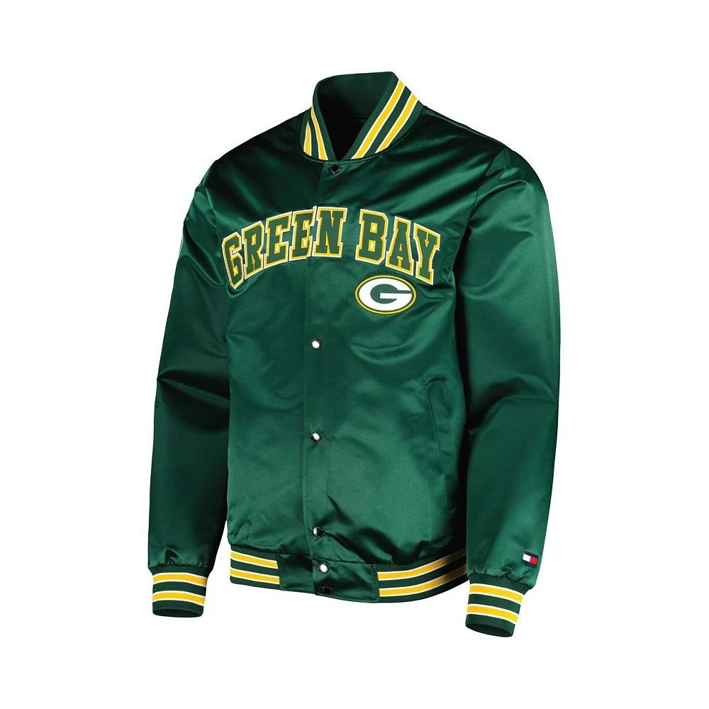 Tommy Hilfiger Men's Green Green Bay Packers Elliot Varsity Full-Snap Jacket 3