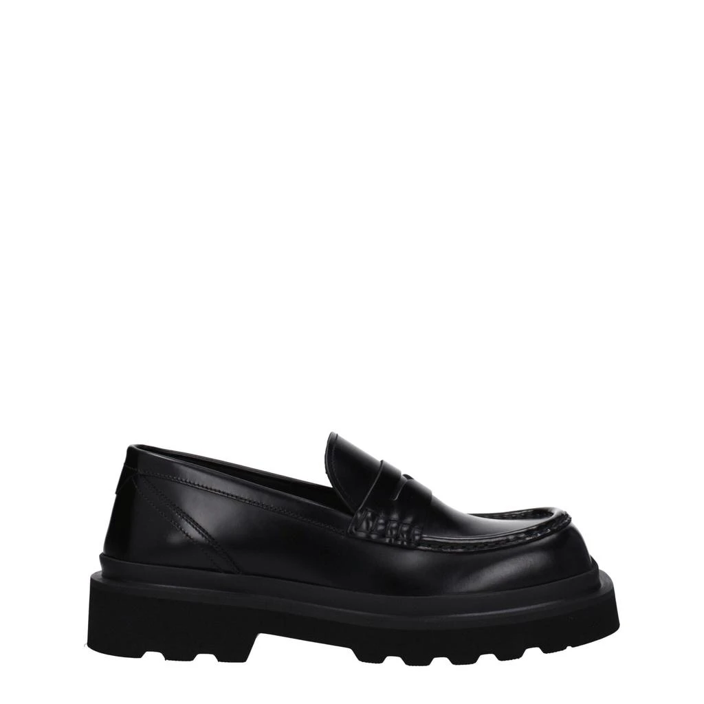 Dolce & Gabbana Black Leather Slip-On Loafers – On Sale Now  display picture 3
