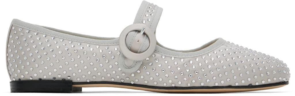 Repetto Gray Georgia Strass Mary Jane Ballerina Flats 1