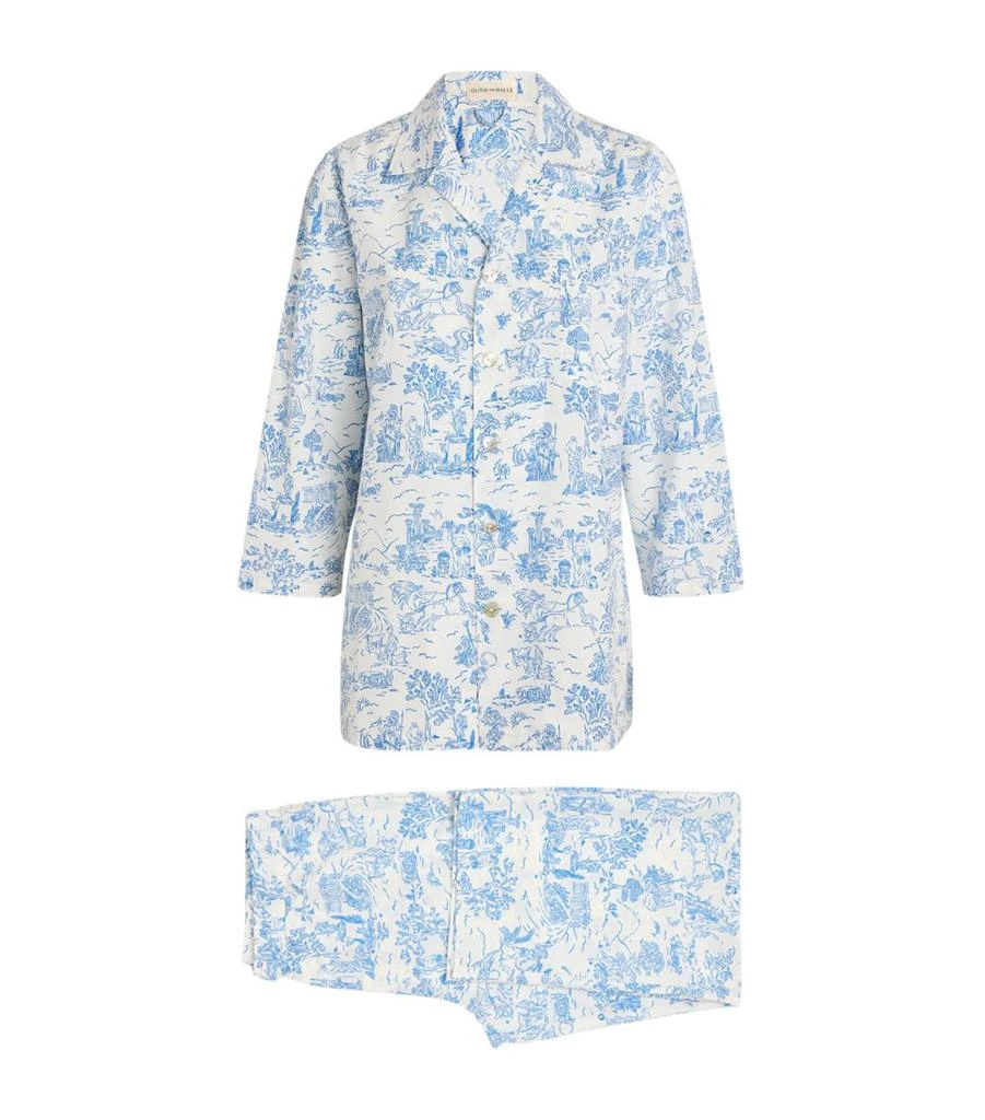 OLIVIA VON HALLE Silk-Cotton Casablanca Eros Pyjama Set 1