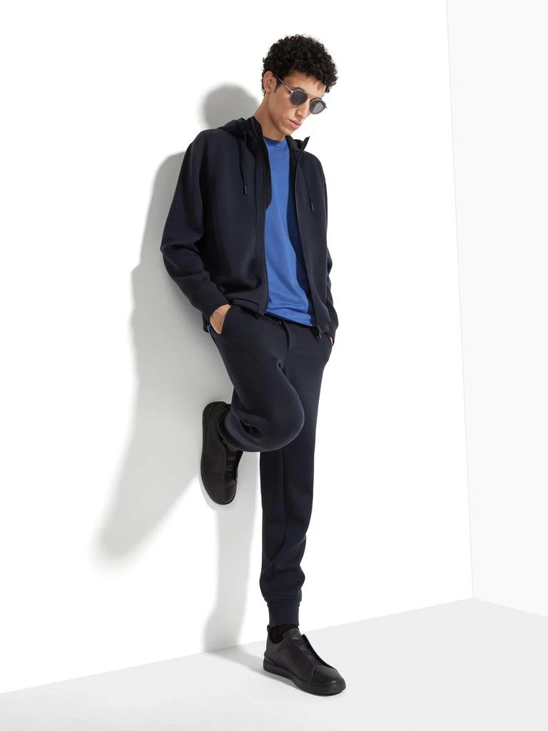 Zegna Zegna Zip-Up Drawstring Hoodie 4