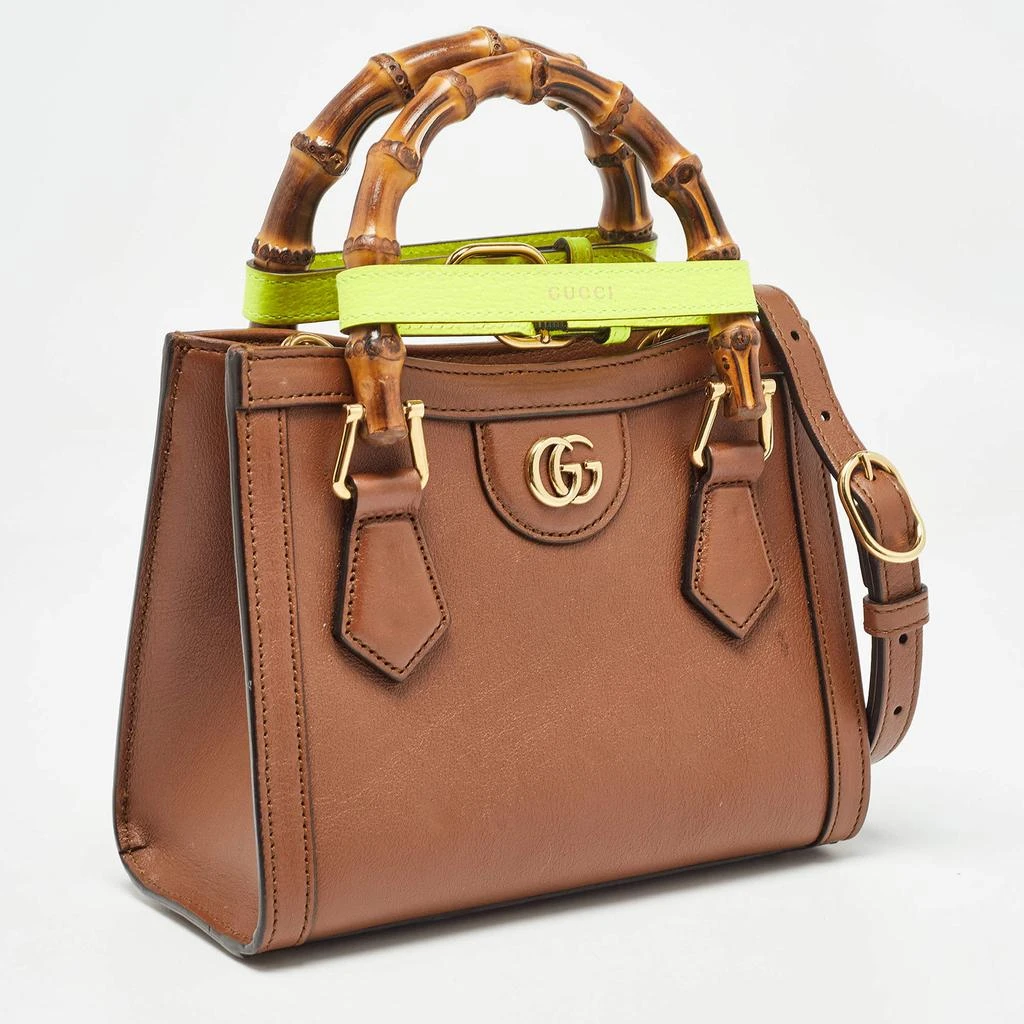 Gucci Gucci Brown Leather Mini Diana Tote 3
