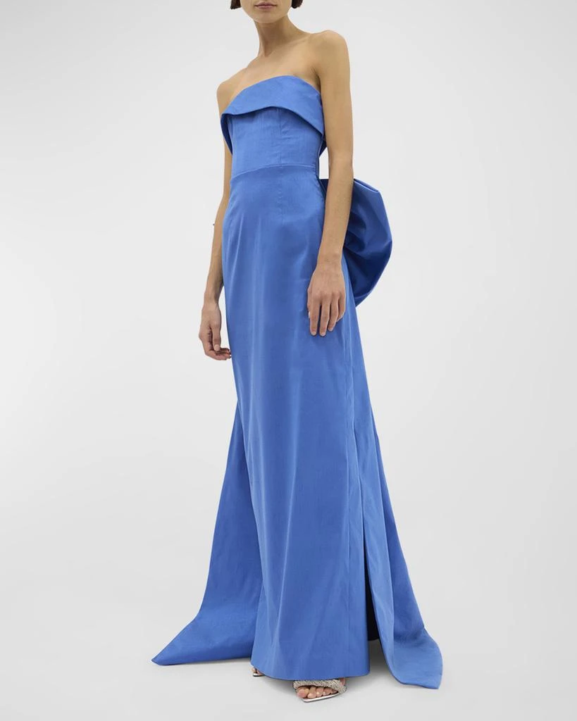 RACHEL GILBERT Birdie Strapless Bow Column Gown 3