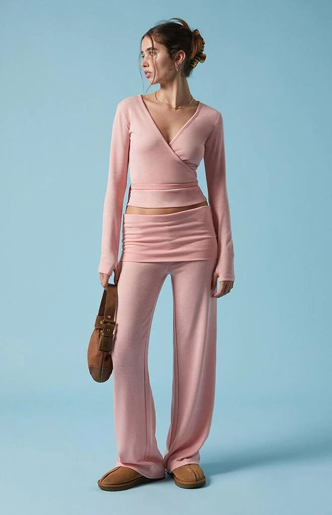 PAC 1980 Active Lounge Fold-Over Easy Yoga Pants