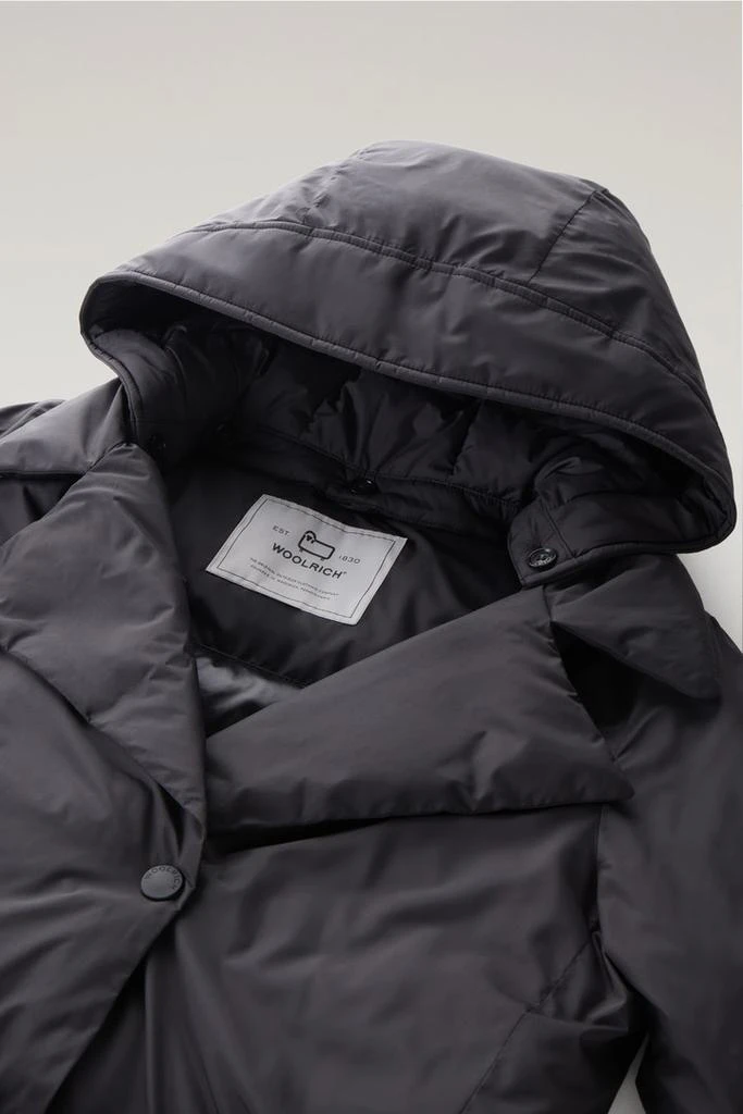 Woolrich Microfiber Ellis Trench Coat with Detachable Hood - Women - Black 2