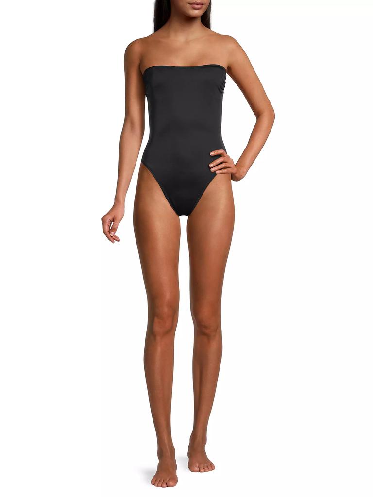 Norma Kamali Bishop Strapless One-Piece Swimsuit