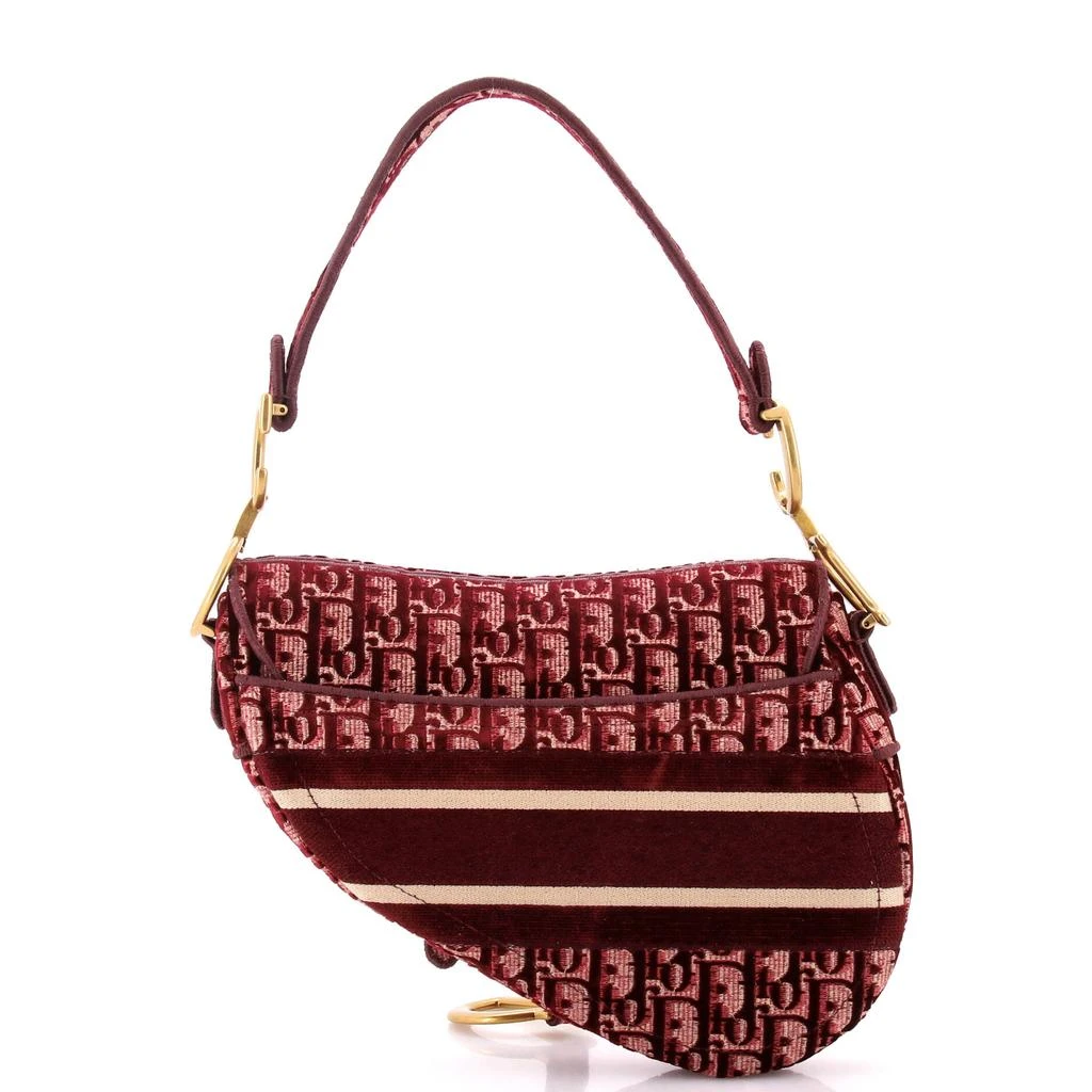 Dior Saddle Handbag Logo Embroidered Oblique Canvas Medium 3