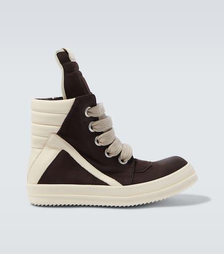 Shop Gray & Off-White Hollywood Jumbolace Geobasket Sneakers
