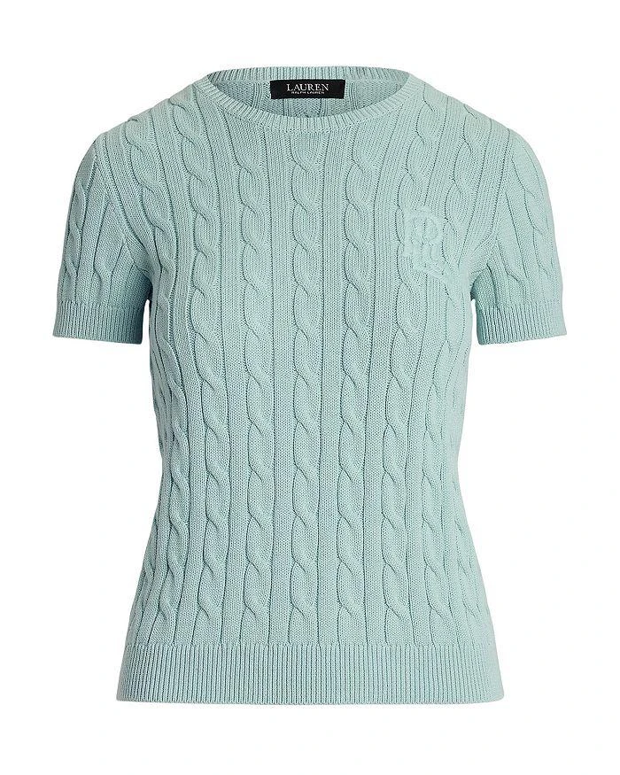 Ralph Lauren Cable Knit Cotton Short Sleeve Sweater 5