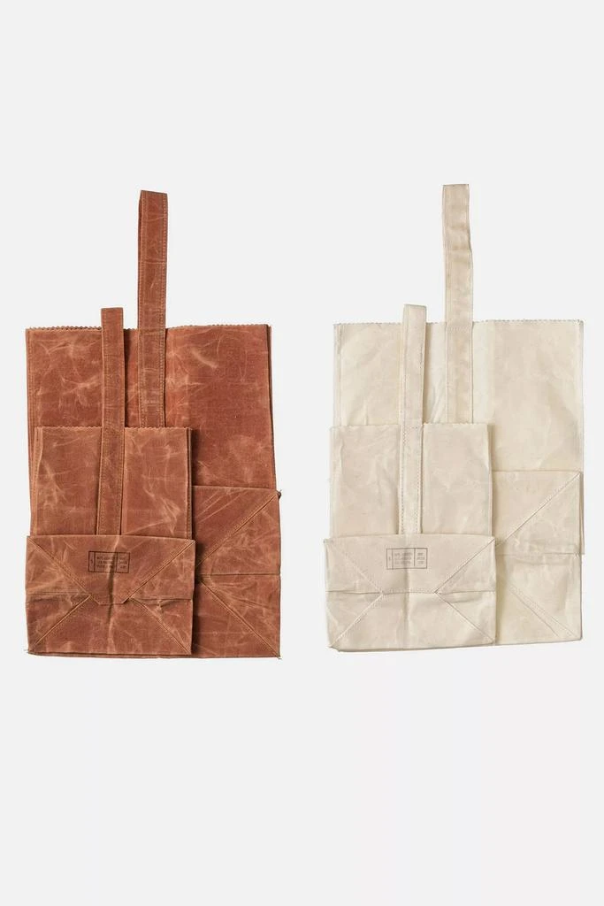 PUEBCO Puebco Waxed Cotton Reusable Grocery Bag With Handle 3
