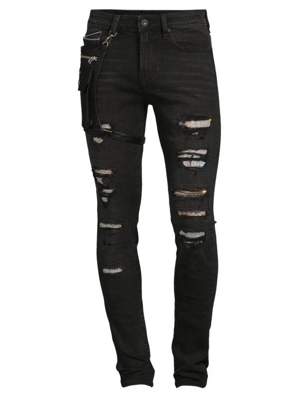 Cult Of Individuality Punk High Rise Distressed Super Skinny Jeans 4