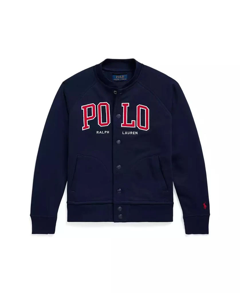 Ralph Lauren Big Boys Logo Fleece Baseball Jacket
