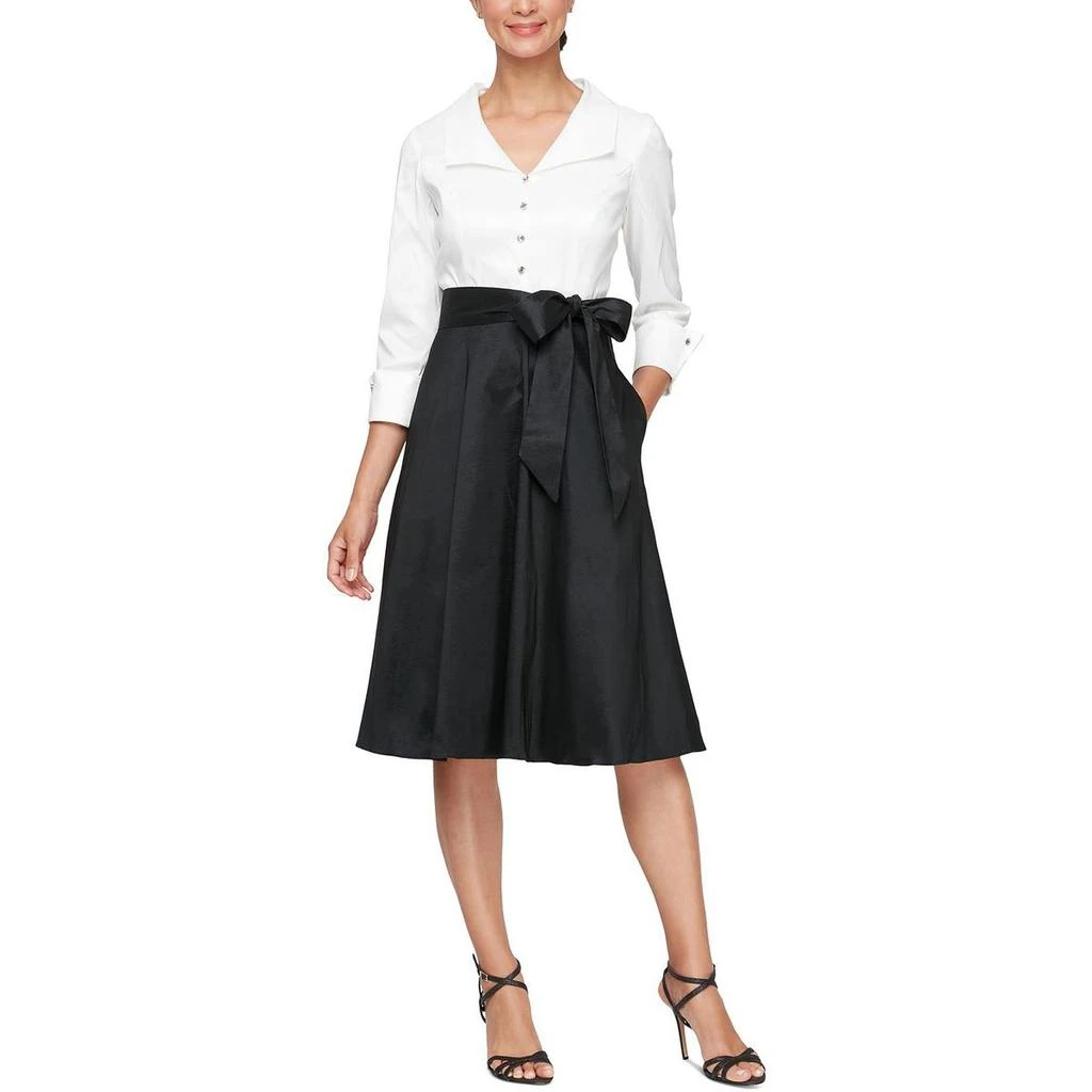 slim fit dress slacks Amoris T822 Short Midi A Line Cocktail Dress – The Dress Outlet