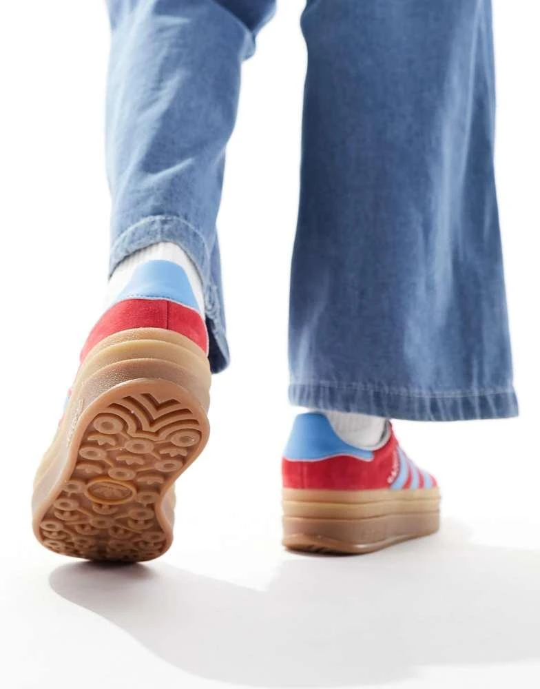 Adidas adidas Originals Gazelle Bold trainers in red and blue 3