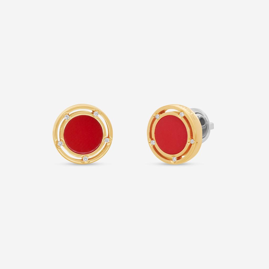 Damiani Damiani D. Side 18K Rose Gold & 18K White Gold Diamond Stud Earrings 20086728