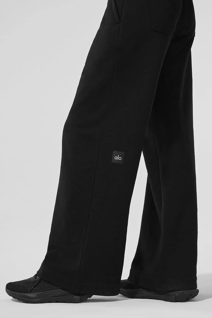 Alo Serenity Wide Leg Sweatpant - Black 5