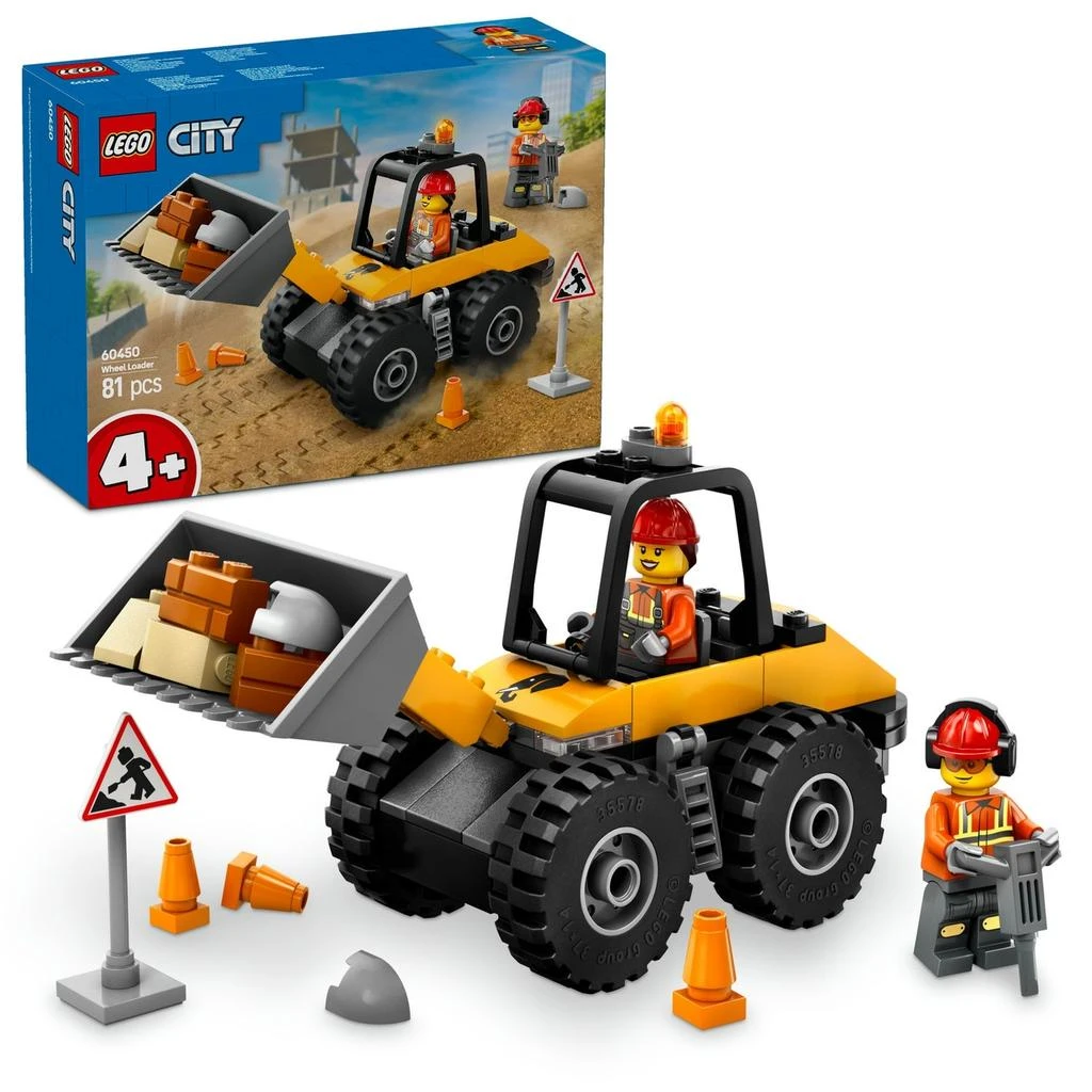 Shop LEGO City Yellow Construction Wheel Loader Vehicle Toy 60450