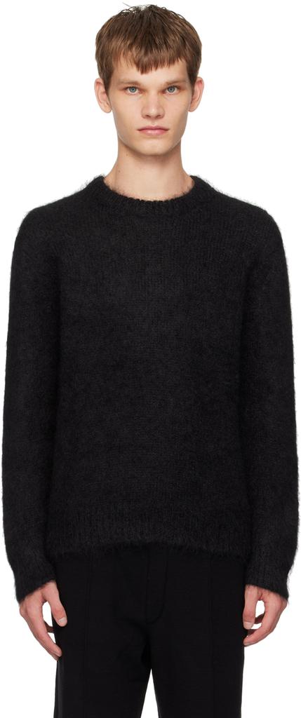Solid Homme Black Crewneck Sweater