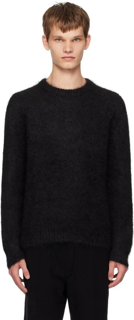 Solid Homme Black Crewneck Sweater 1