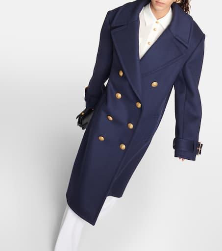 Balmain Double-breasted virgin wool coat - Coats - Free