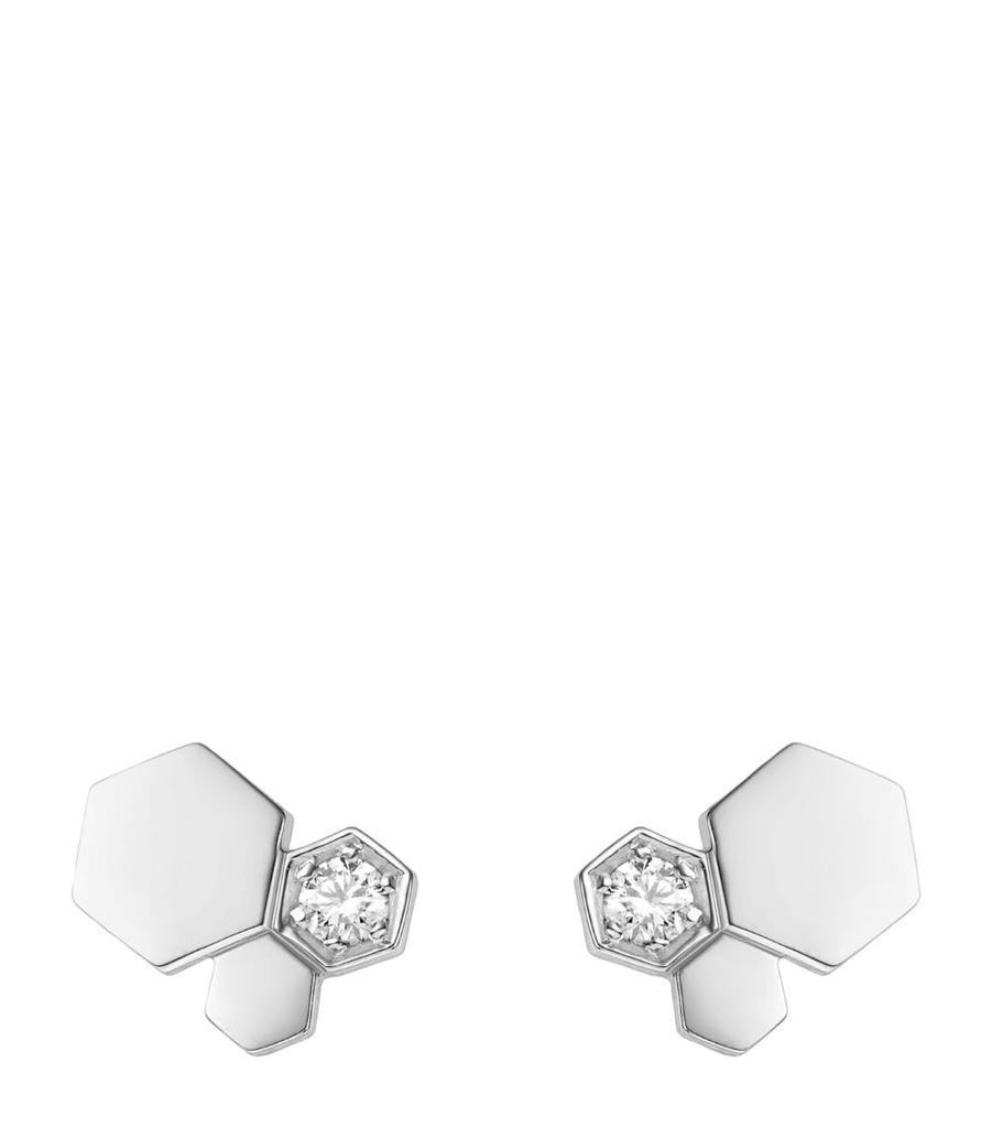 Chaumet White Gold and Diamond Bee My Love Earrings