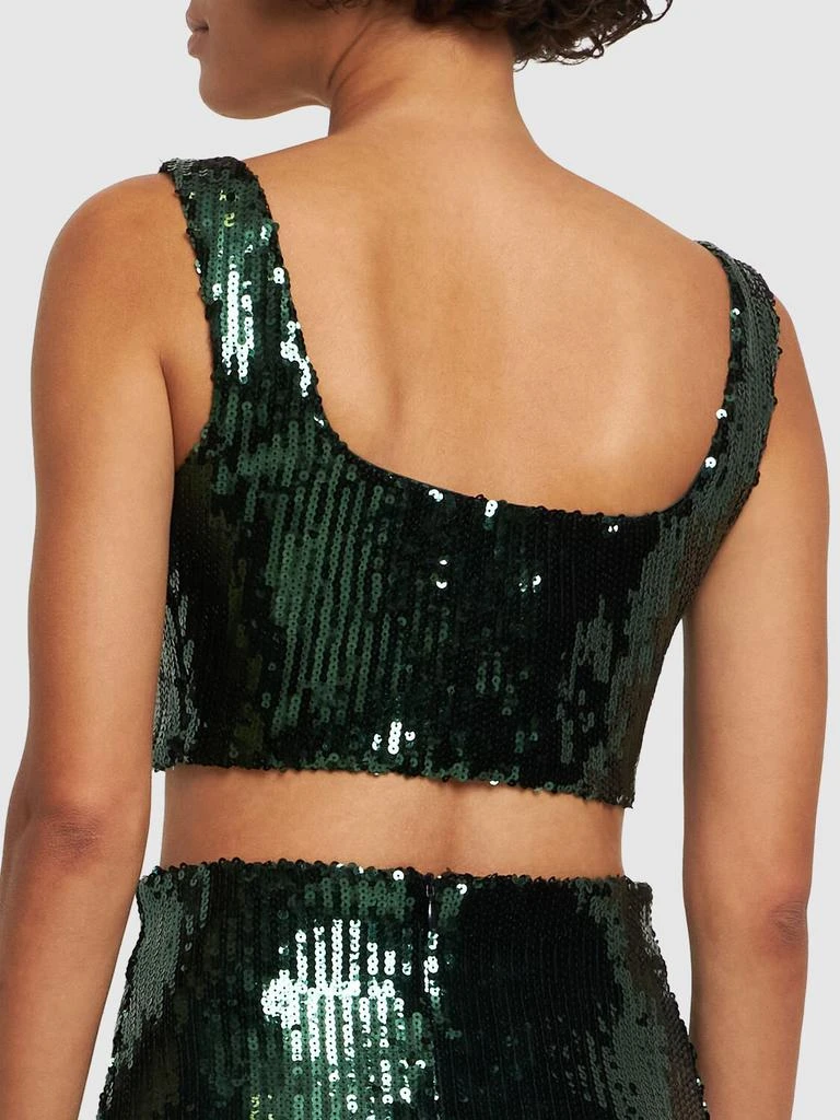 GALVAN Beating Heart Sequined Crop Top 2