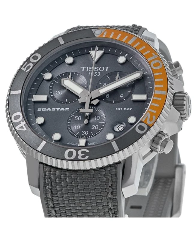 Tissot Tissot Seastar 1000 Chronograph Grey Dial Fabric Strap Men's Watch T120.417.17.081.01 2