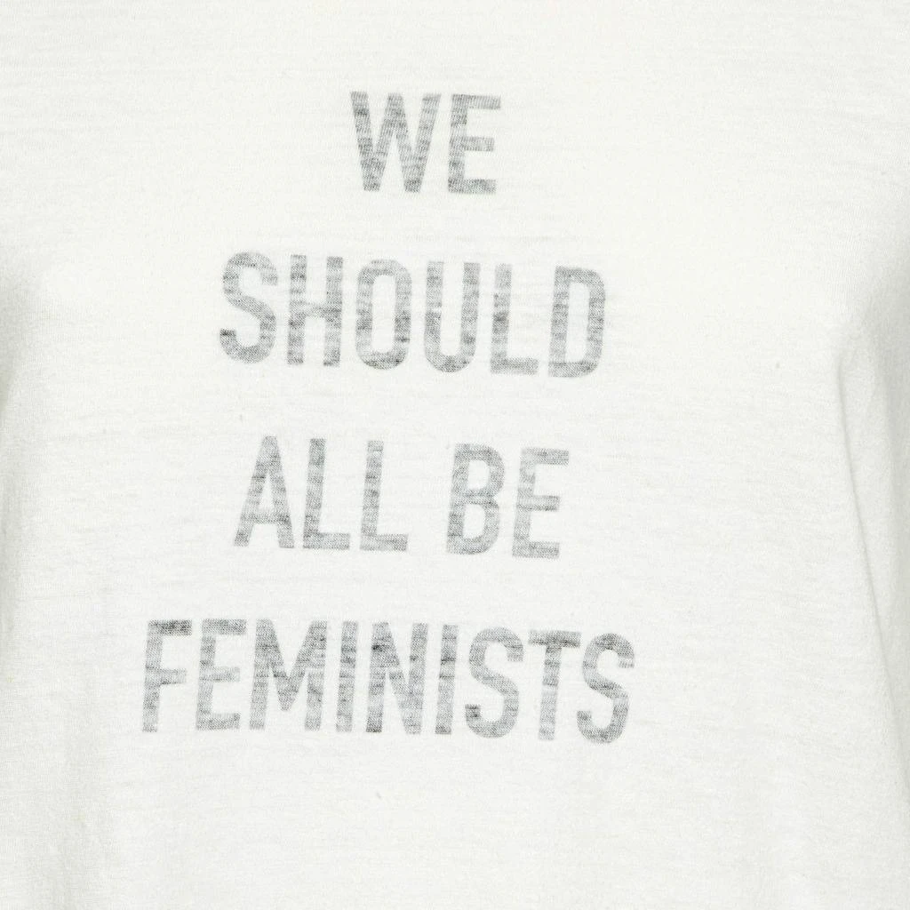 Dior Dior Ivory Slogan Print Cotton & Linen Crew Neck T-Shirt M 3