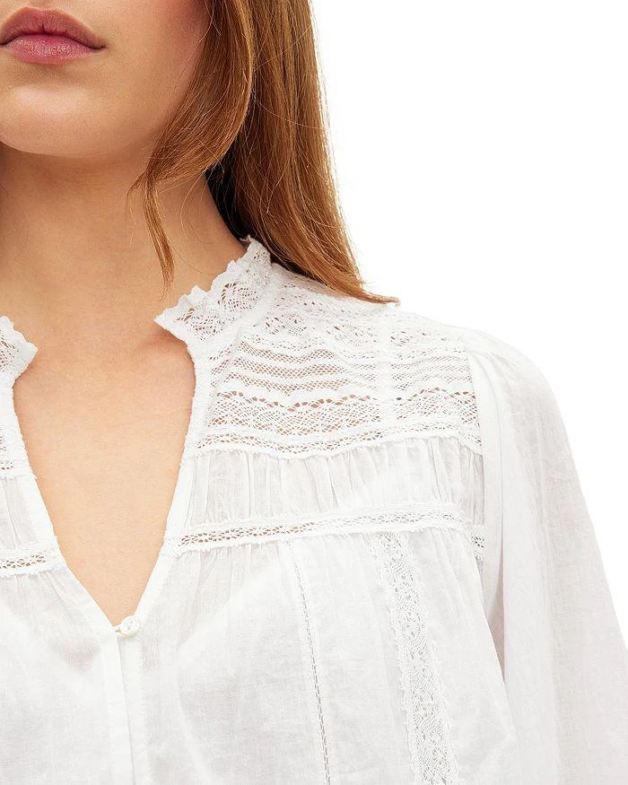 Velvet by Graham & Spencer Liam Lace Trim Blouse 3