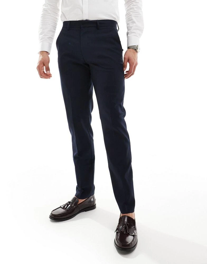 ASOS ASOS DESIGN  slim suit trousers in navy 2