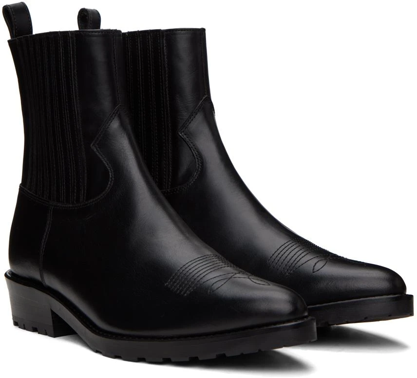 Toga Virilis SSENSE Exclusive Black Western Chelsea Boots 4