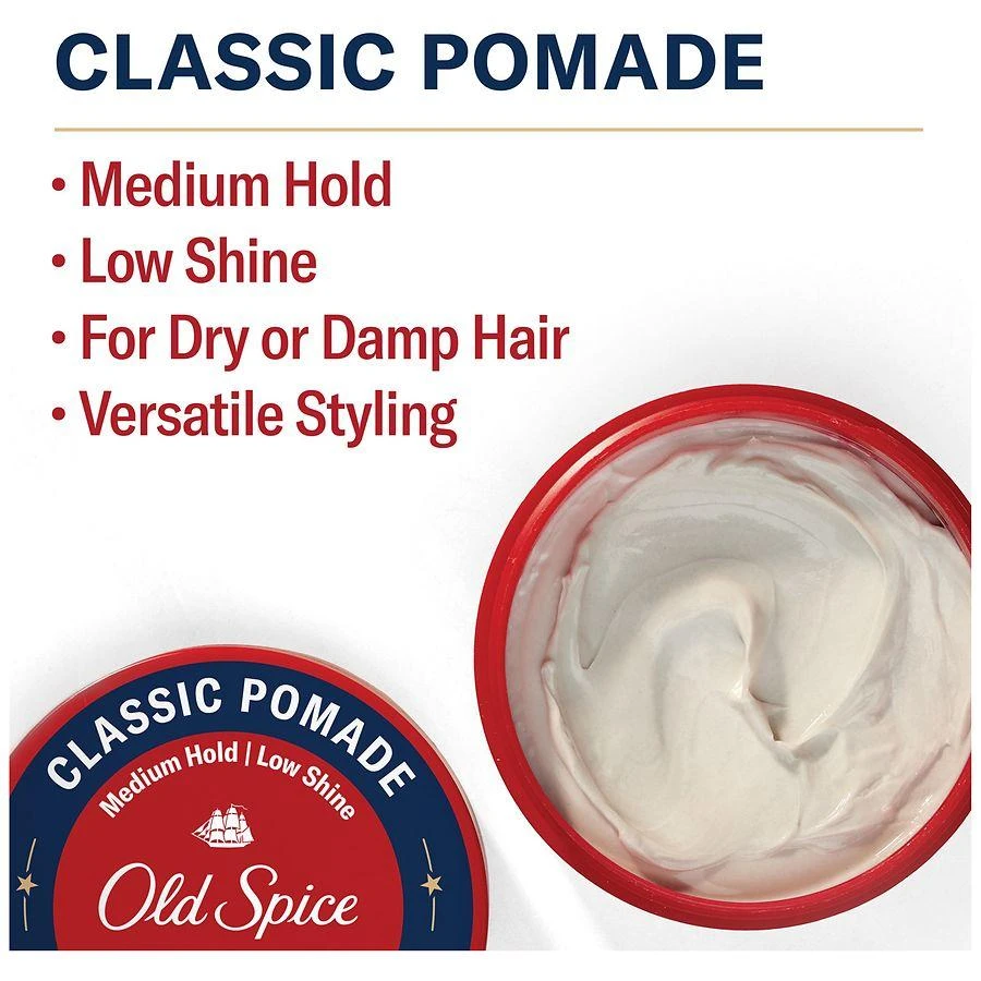 Old Spice Classic Pomade for Men, Medium Hold with Low Shine Coconut & tropical wood notes 4