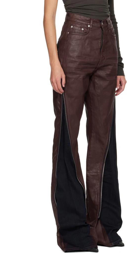 Rick Owens Burgundy Concordians Bolan Banana Jeans 2