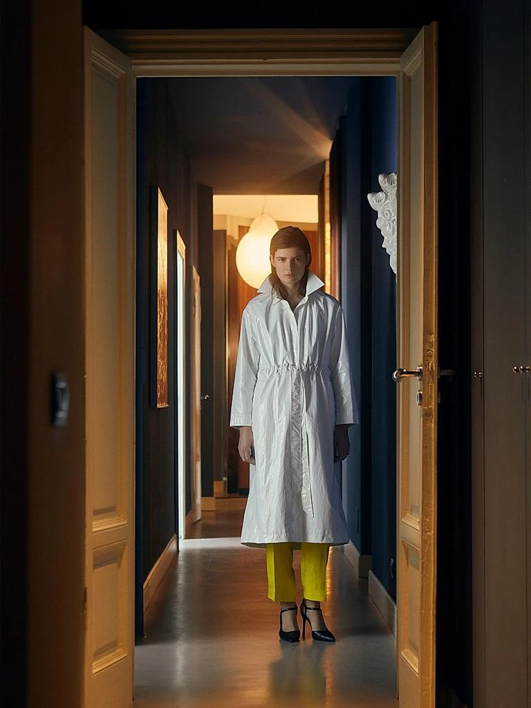 Jane Post Belted Slicker Coat 9