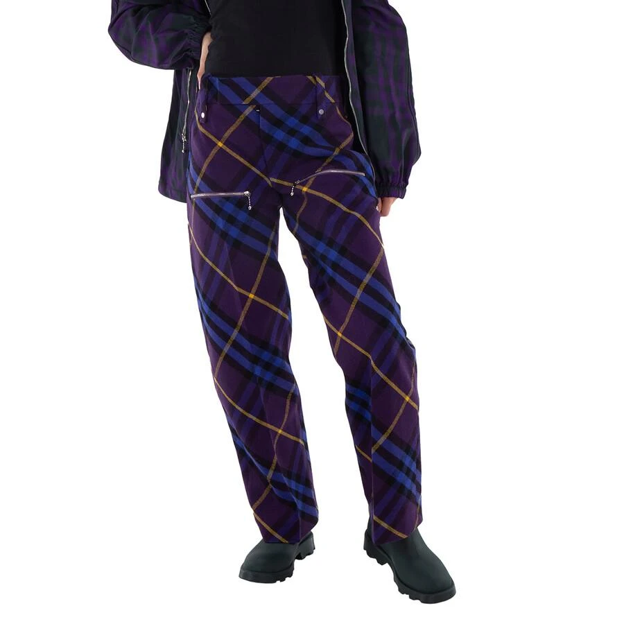 Burberry Burberry Ribbon Check Tailored Wool Trousers, Brand Size 2 (US Size 0)