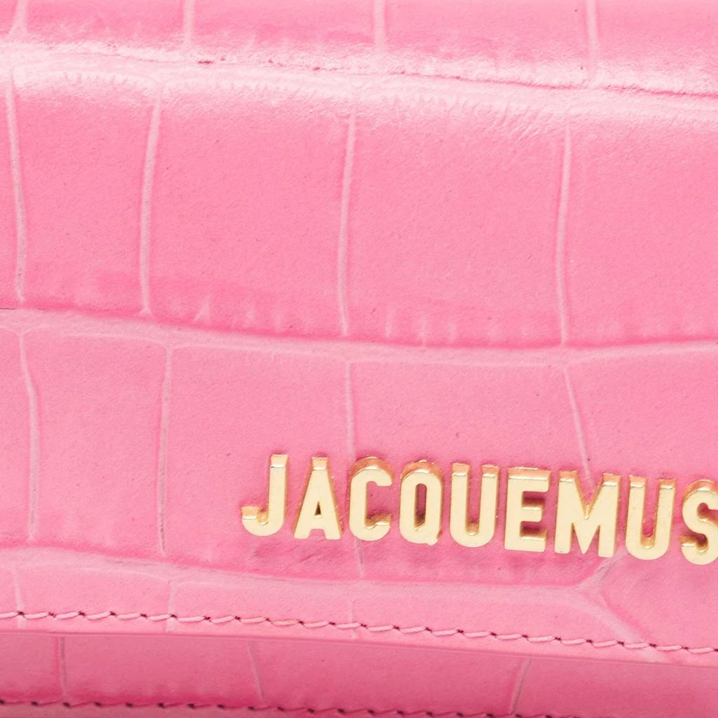 Jacquemus Jacquemus Pink Croc Embossed Leather La Ceinture Bello Double Tour Belt Bag 5