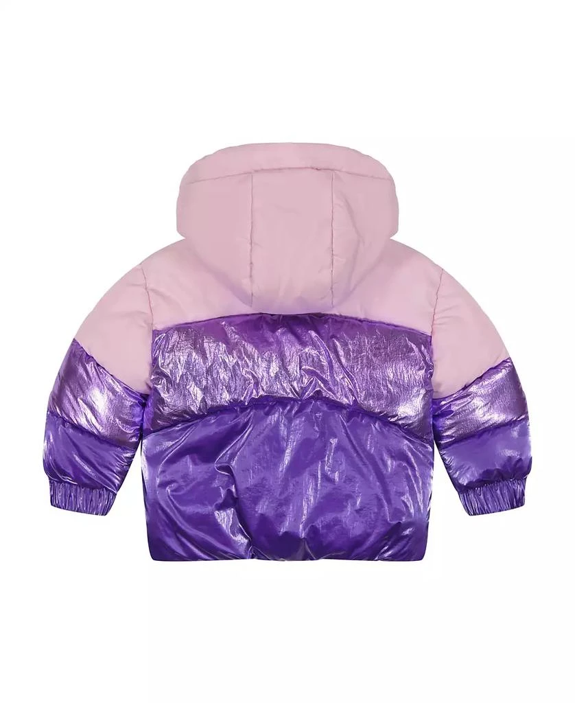 S Rothschild & CO S. Rothschild & CO Toddler Girls Tricolor Metallic Puffer Jacket 3