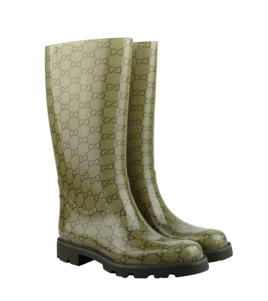 Gucci Women's ssima Pattern Rubber Rain Boots 4
