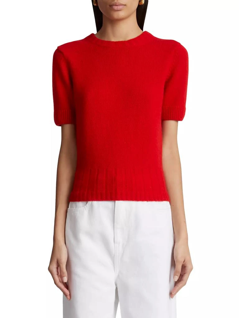 Khaite Luphia Short-Sleeve Sweater 4