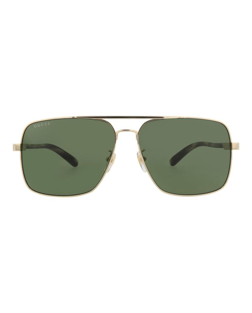 Gucci Aviator-Frame Metal Sunglasses