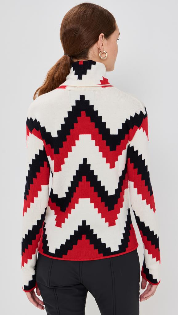 PERFECT MOMENT Chevron Roll Neck Sweater