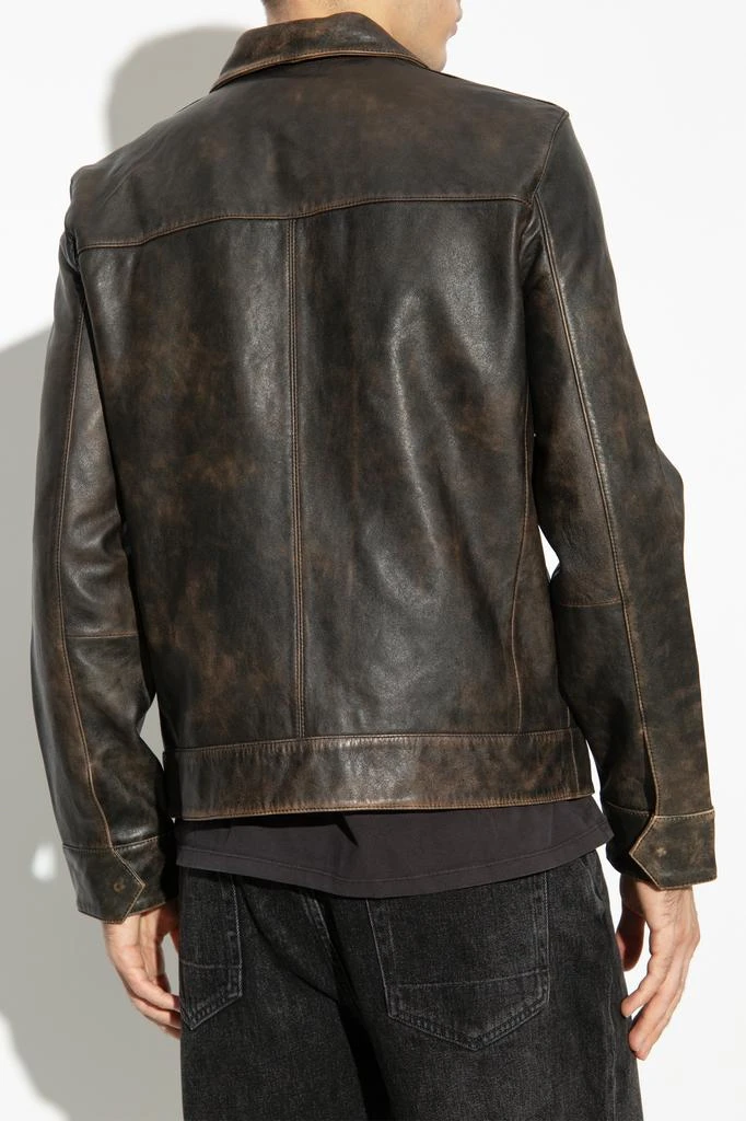 ALL SAINTS Leather Jacket Alkan 4