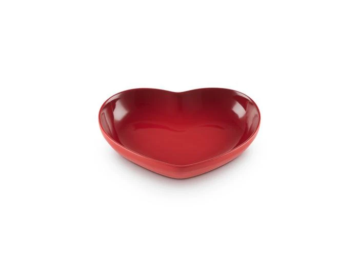 le creuset Assiette creuse Coeur en céramique cerise 1