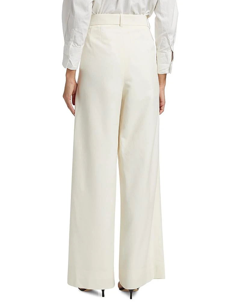 WARDROBE.NYC Pleated Wool Low-Rise Trousers 4
