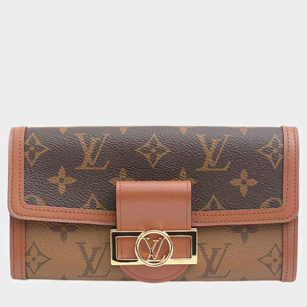 Louis Vuitton Louis Vuitton Brown Monogram Canvas Sarah Dauphine Wallet 1