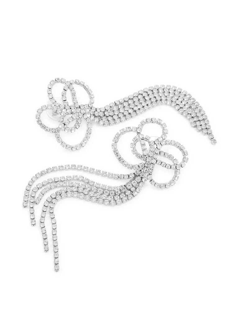 Kenneth Jay Lane Bow crystal-embellished drop earrings  3