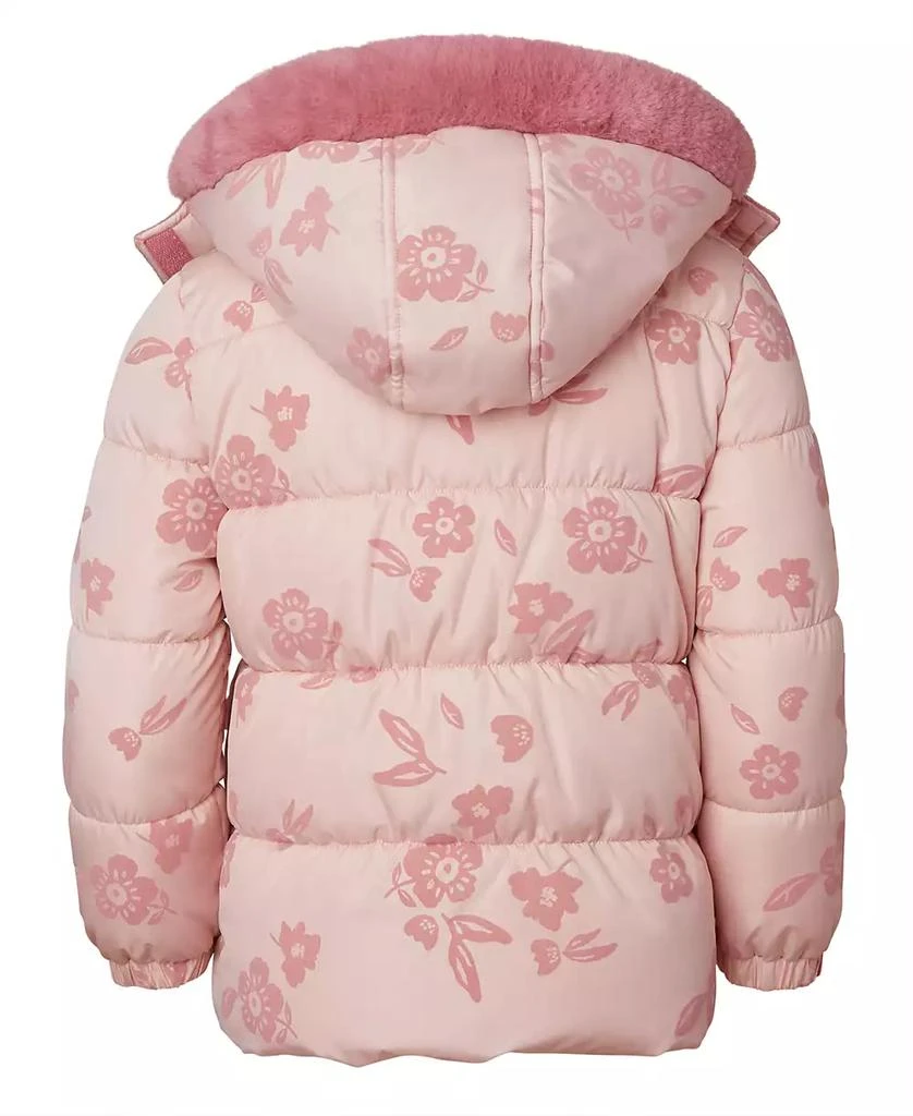 Kensie Big Girls
 Flocked Floral Puffer Jacket 2