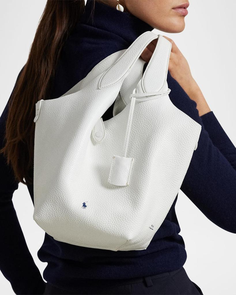 Ralph Lauren Polo Play Pebbled Leather Tote Bag