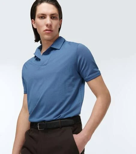 Loro Piana Cotton and silk piqué polo shirt 5